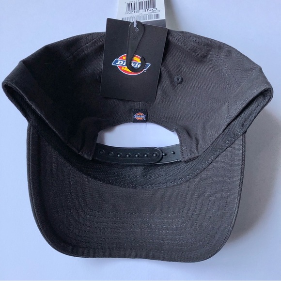 NEW DICKIES Cap Washed Canvas Hat Black Adjustable Snapback One Size Men’s - Picture 9 of 15